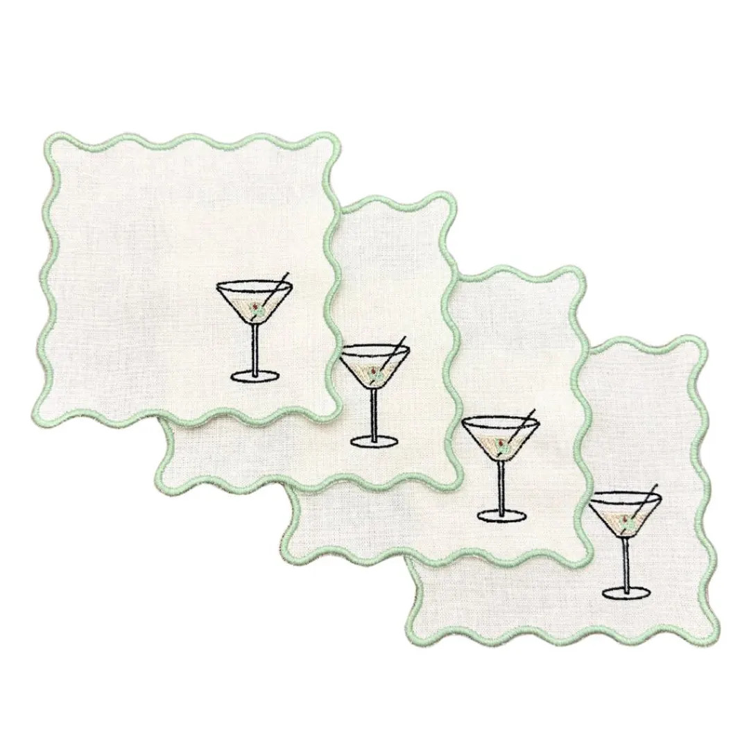 Dirty Martini Cocktail Napkins - Etsy | Etsy (US)