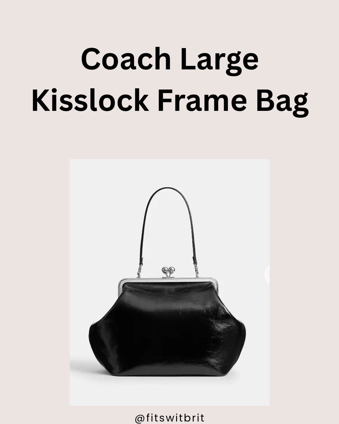 New Coach Large Kisslock Frame Bag

#LTKWorkwear #LTKTravel #LTKMothersDay