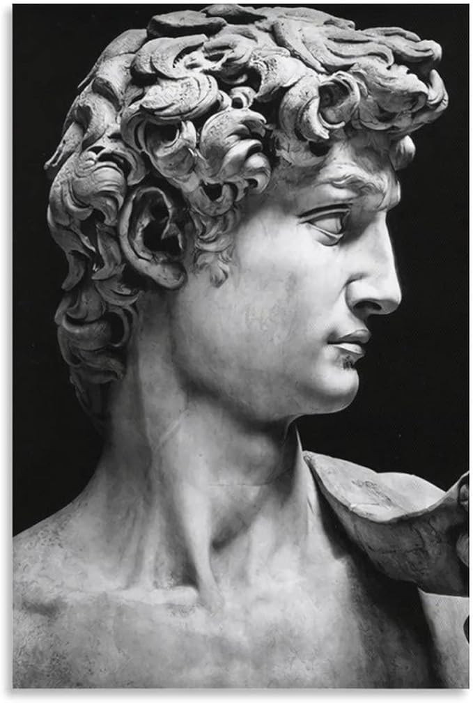 Sculpture of David Oil Painting On Canvas Art Posters Wall Painting Nordic Art Wall Art Paintings... | Amazon (US)