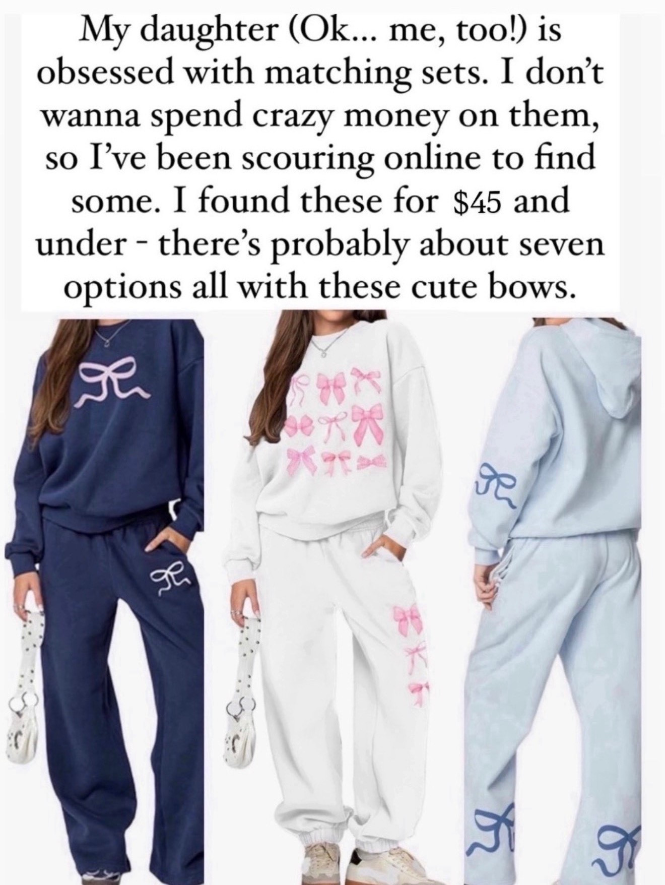 Bow sweatpant sets for girls

#LTKKids