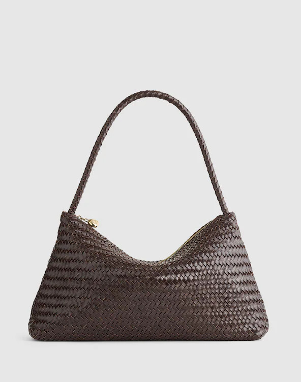 The Signature Woven Zip Top Shoulder Bag | Madewell