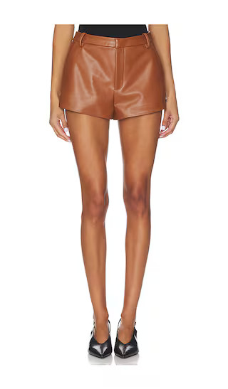 Gemma Faux Leather Short in Camel | Revolve Clothing (Global)