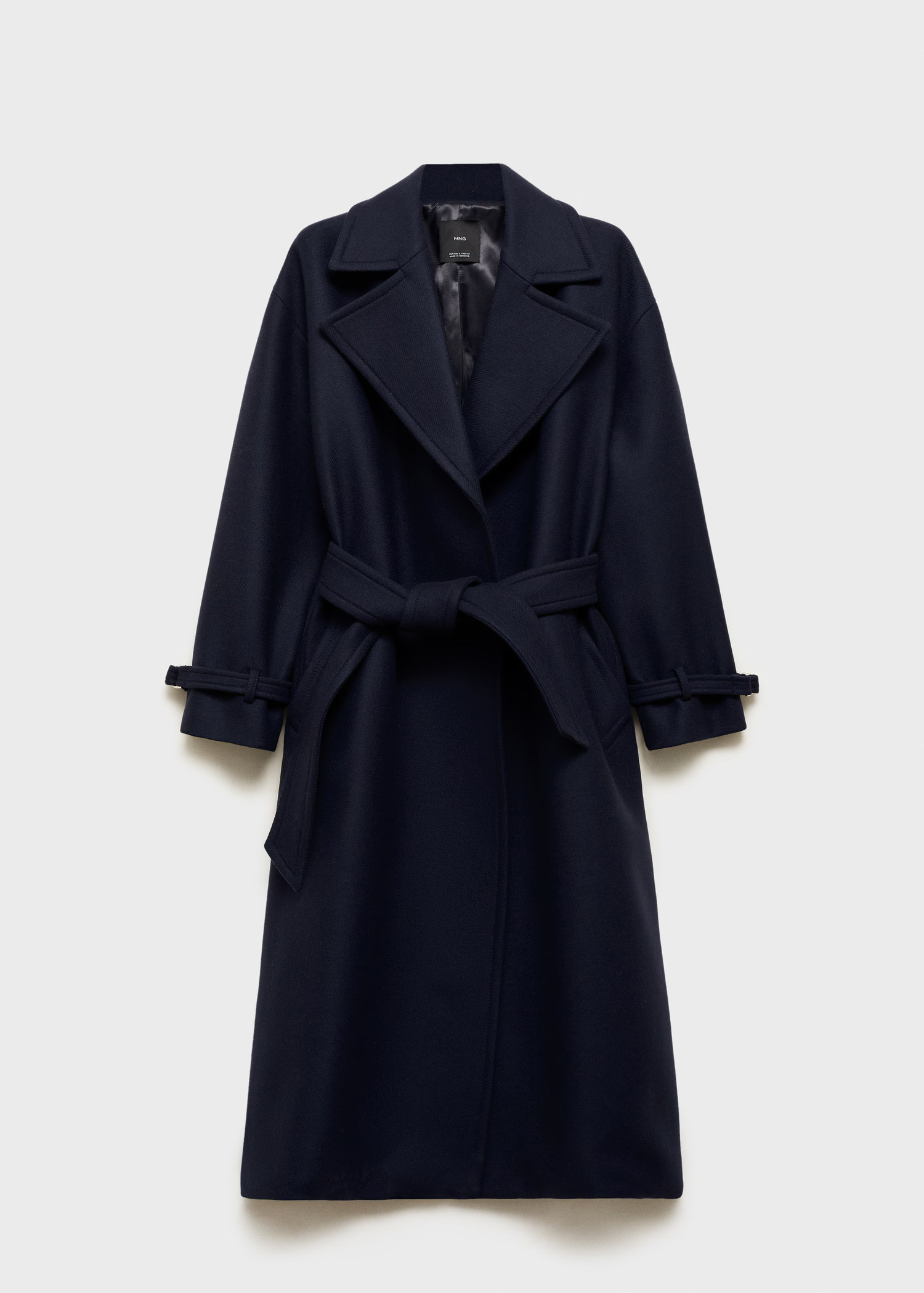 Virgin wool coat with belt - Dames | MANGO Nederland | Mango EU