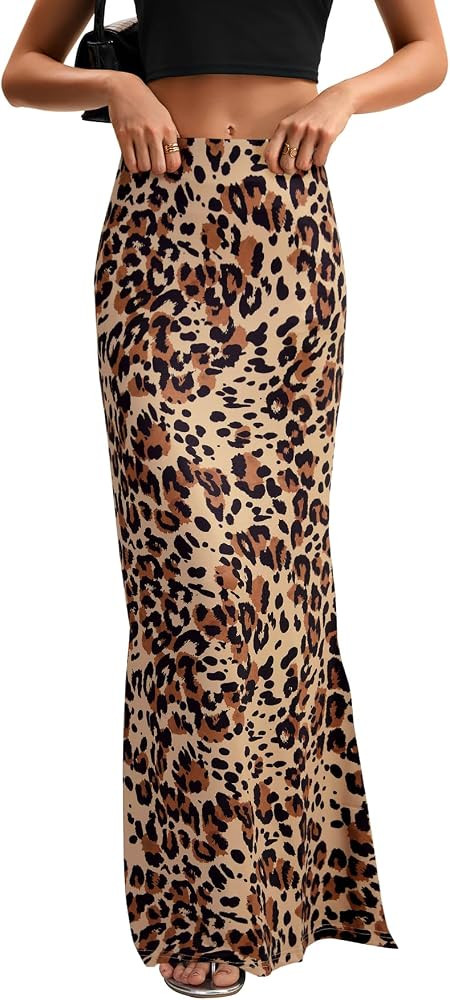 KIFOVEN Women's High Waist Elastic Maxi Skirt | Amazon (US)