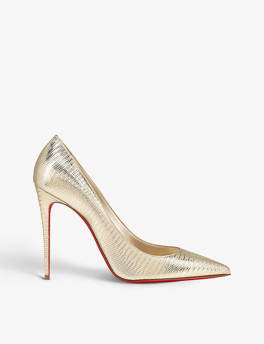 Kate 100 leather heeled courts | Selfridges