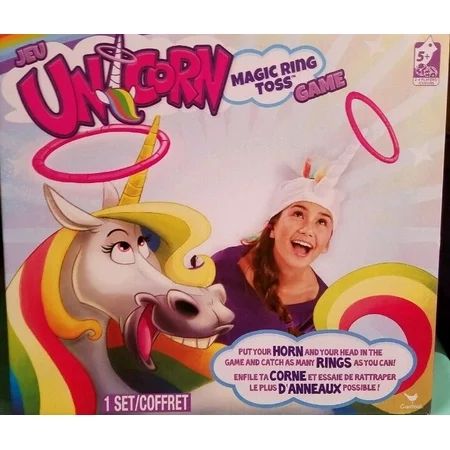 Unicorn Magic Ring Toss Game - 1 Unicorn Hat and 3 Colored Rings | Walmart (US)
