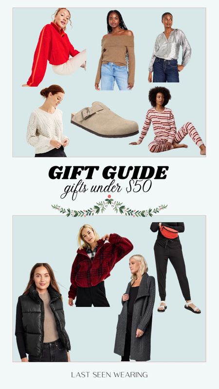 Gift Guide: Gifts Under $50
#shoes #pjs

#LTKshoecrush #LTKSeasonal #LTKGiftGuide