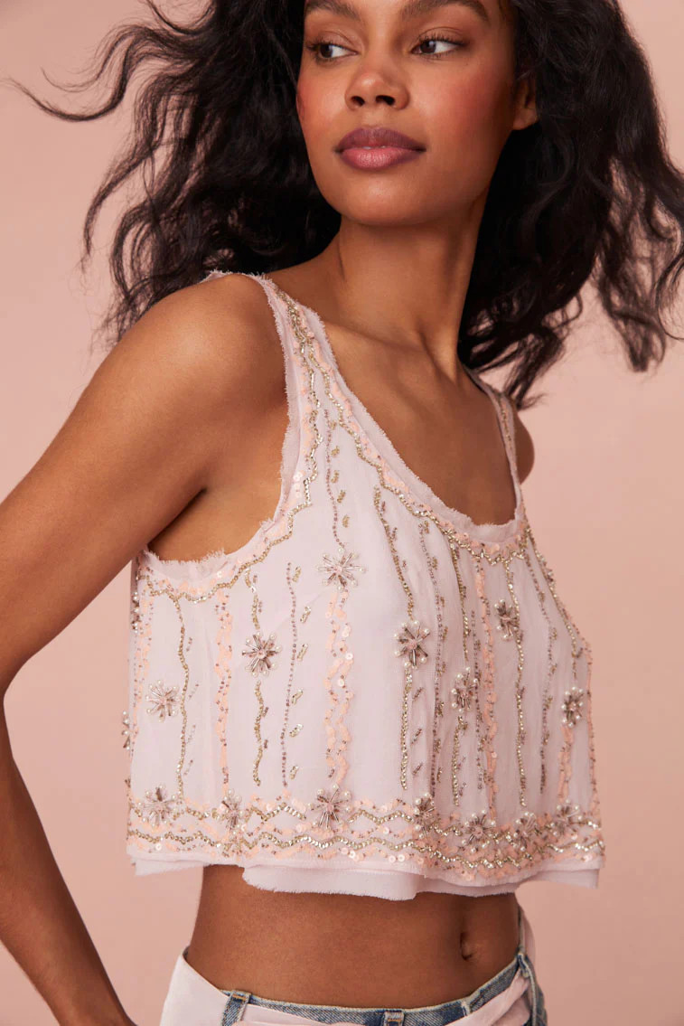 Ensor Embellished Crop Top | LoveShackFancy