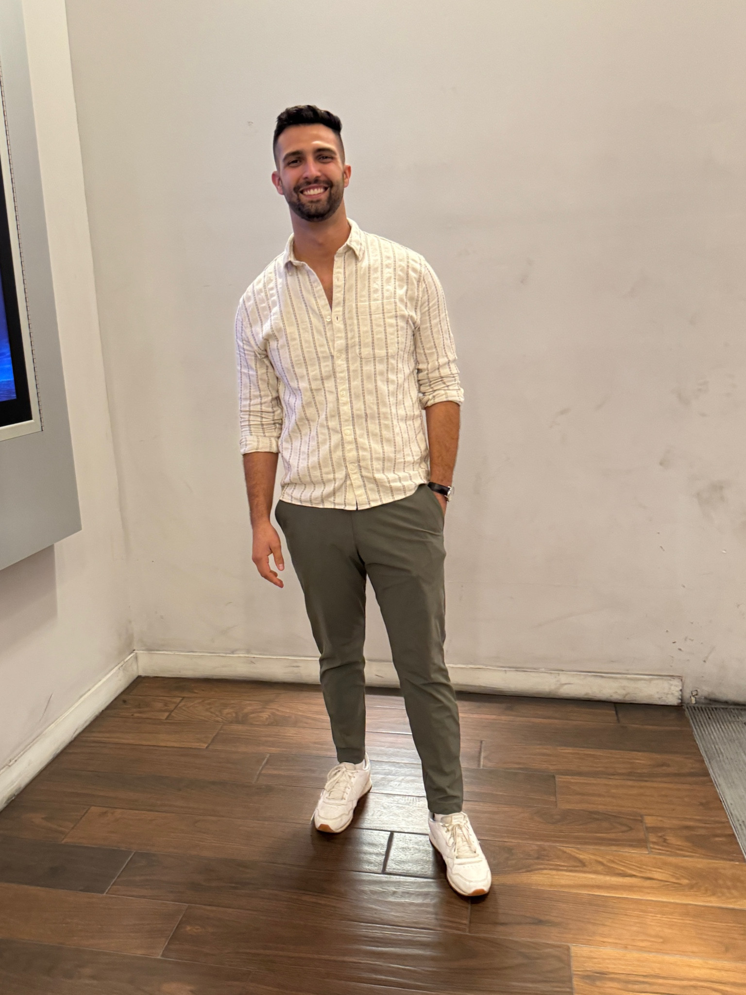 Men’s date night outfit
Men’s Abercrombie linen shirt
Men’s lululemon pants 
Men’s Reebok shoes

#LTKmens #LTKstyletip