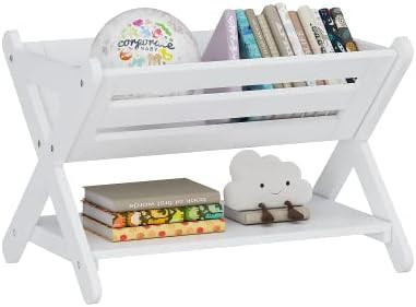 UTEX Kids' Book Caddy with Shelf, Kids Bookcase Storage with Shelf, Kids Book Storage Organizer f... | Amazon (US)