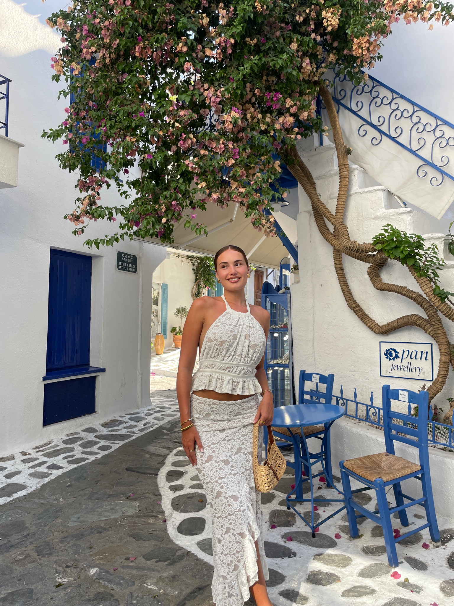 meshki, white lace coord, monica vinader jewellery, gold jewellery, Pearl bracelet, mango, raffia bag, dune, dune slides 

#LTKsummer #LTKtravel #LTKeurope