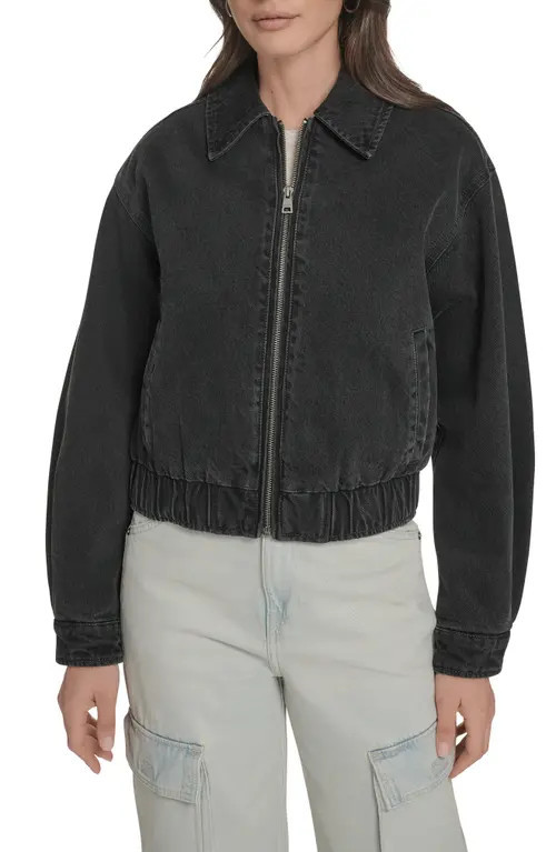 levi's Denim Bomber Jacket in Black Denim at Nordstrom, Size Small | Nordstrom