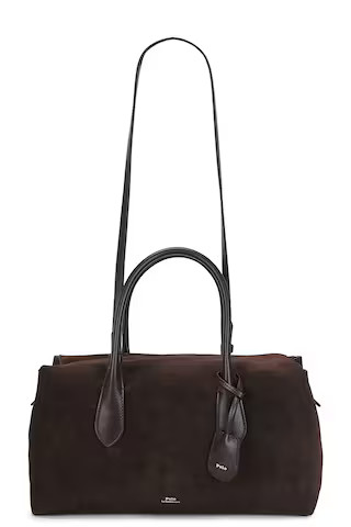Polo Ralph Lauren Suede & Leather Medium Satchel in Chocolate & Tobacco from Revolve.com | Revolve Clothing (Global)