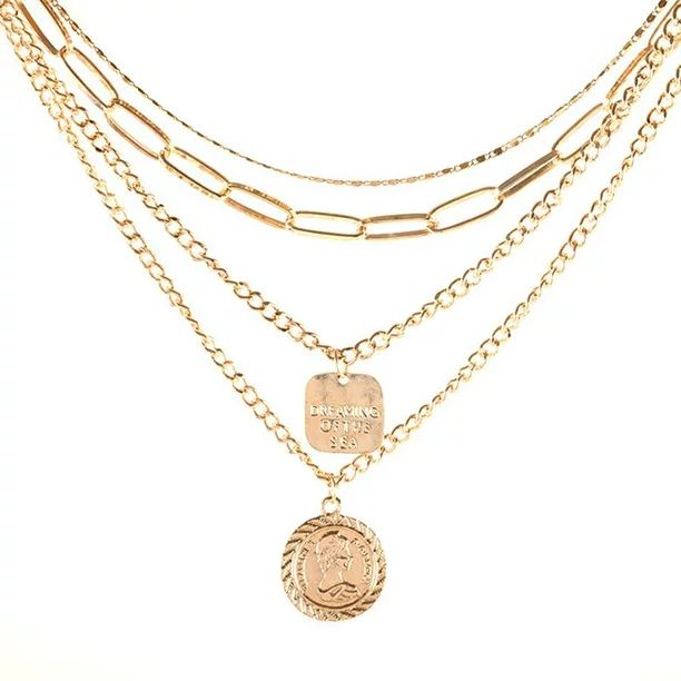 SEXY SPARKLES Multilayer Layered Layer Long Necklaces Chain for Womens Jewelry | Walmart (US)