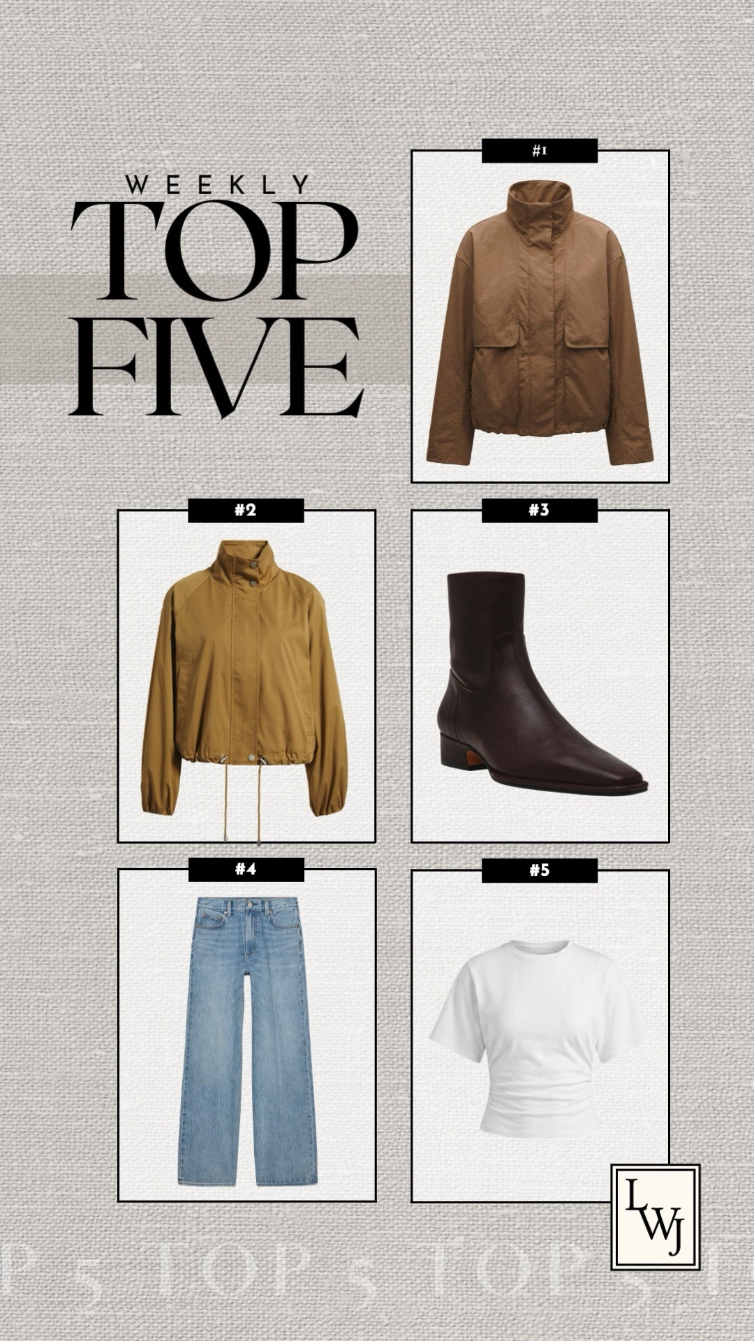 this week's top 5 bestsellers: 

1. lululemom always effortless jacket -- travel-friendly, has a stowable hood & available in 2 new colors
2. rails jacket -- elevated early fall jacket 
3. steve madden defne boots -- low-heeled booties for fall 
4. aritzia denim forum farrah jeans -- classic style, 100% cotton 
5. cotton on cinched tee -- only $25 

fall style / fall jackets

#LTKSeasonal