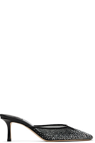 Jimmy Choo - Black Vivi 65 Mules | SSENSE