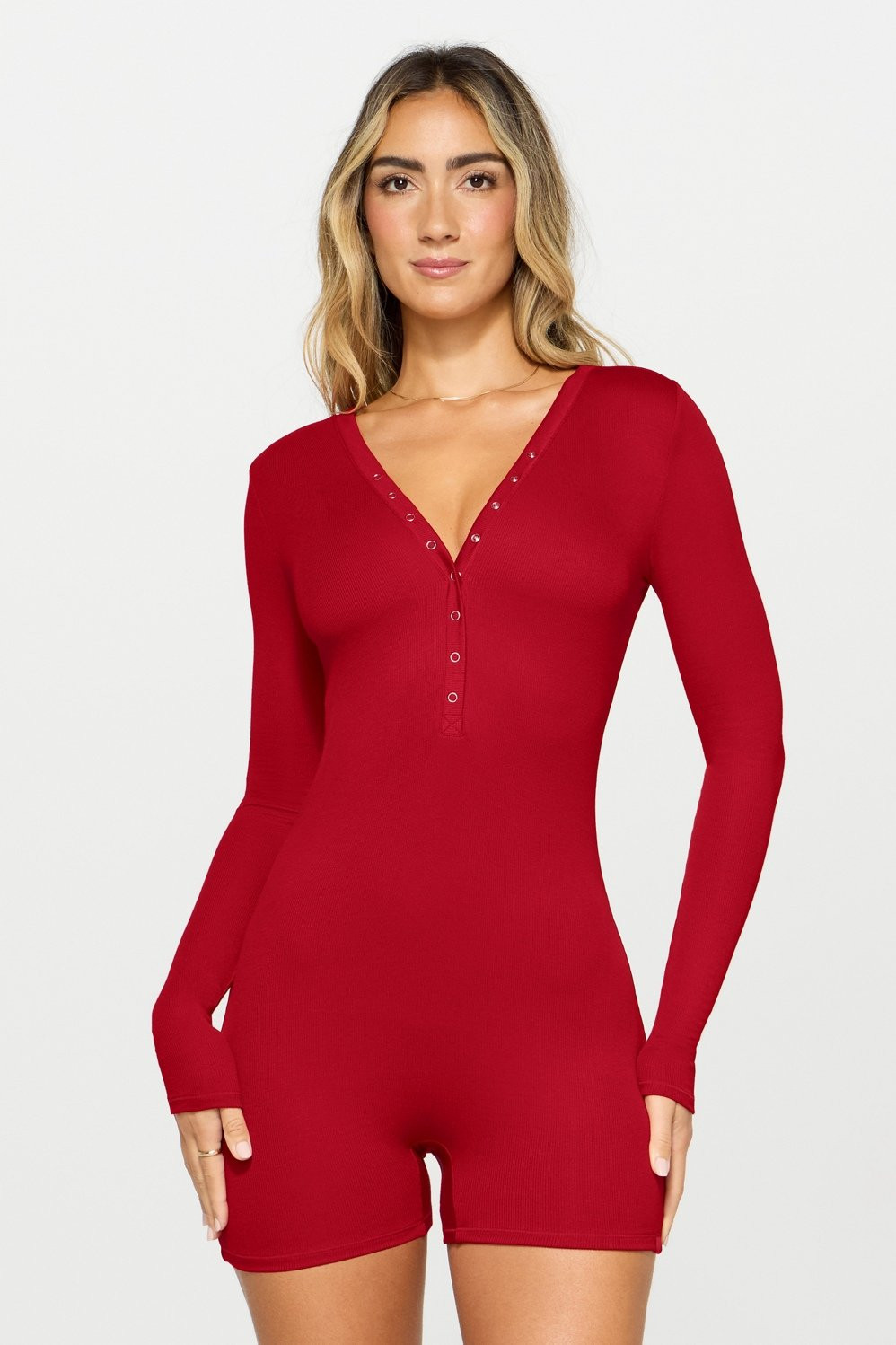 Soft Rib Henley Onesie | Fabletics