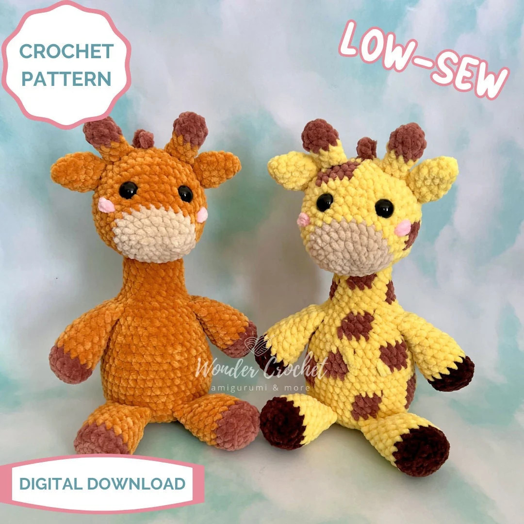 LOW-SEW Giraffe Plush Crochet PATTERN - Etsy | Etsy (US)