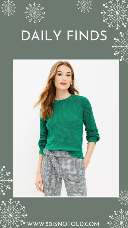 Green Raglan Sweater | Comes in several Spring colors! 

#LTKFind #LTKworkwear #LTKSeasonal