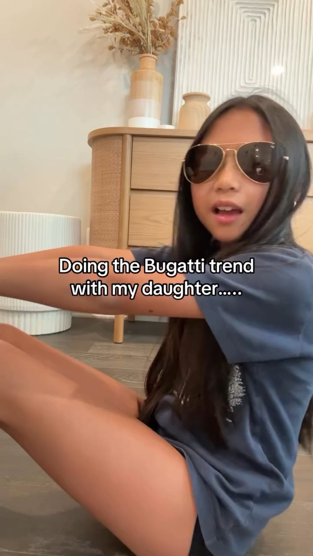 My daughter and I had so much fun doing this trend 🤣 I guess mine got  out of gas 😜

Have you tried this yet 🤣….
•

#momdaughter #meandmydaughter #iwokeupinanewbugatti #funnymom #simplypetiteray