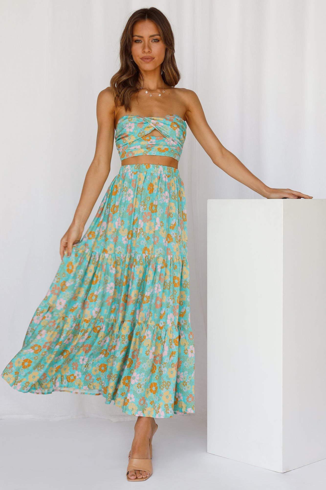 So Particular Maxi Skirt Green | Hello Molly (AU)