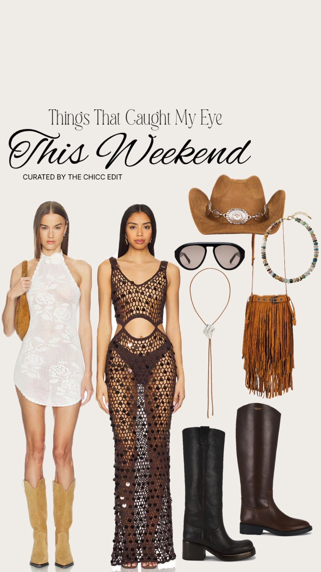 Festival edit 🎡

#festival #western #boho #countryconcert #boots coverup necklace sunglasses fringe hat blouse skirt jacket shorts 

#LTKFestival #LTKootd #LTKgrwm