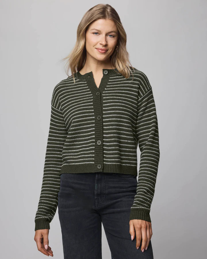 Amber Stripe Crop Cardigan | Splendid