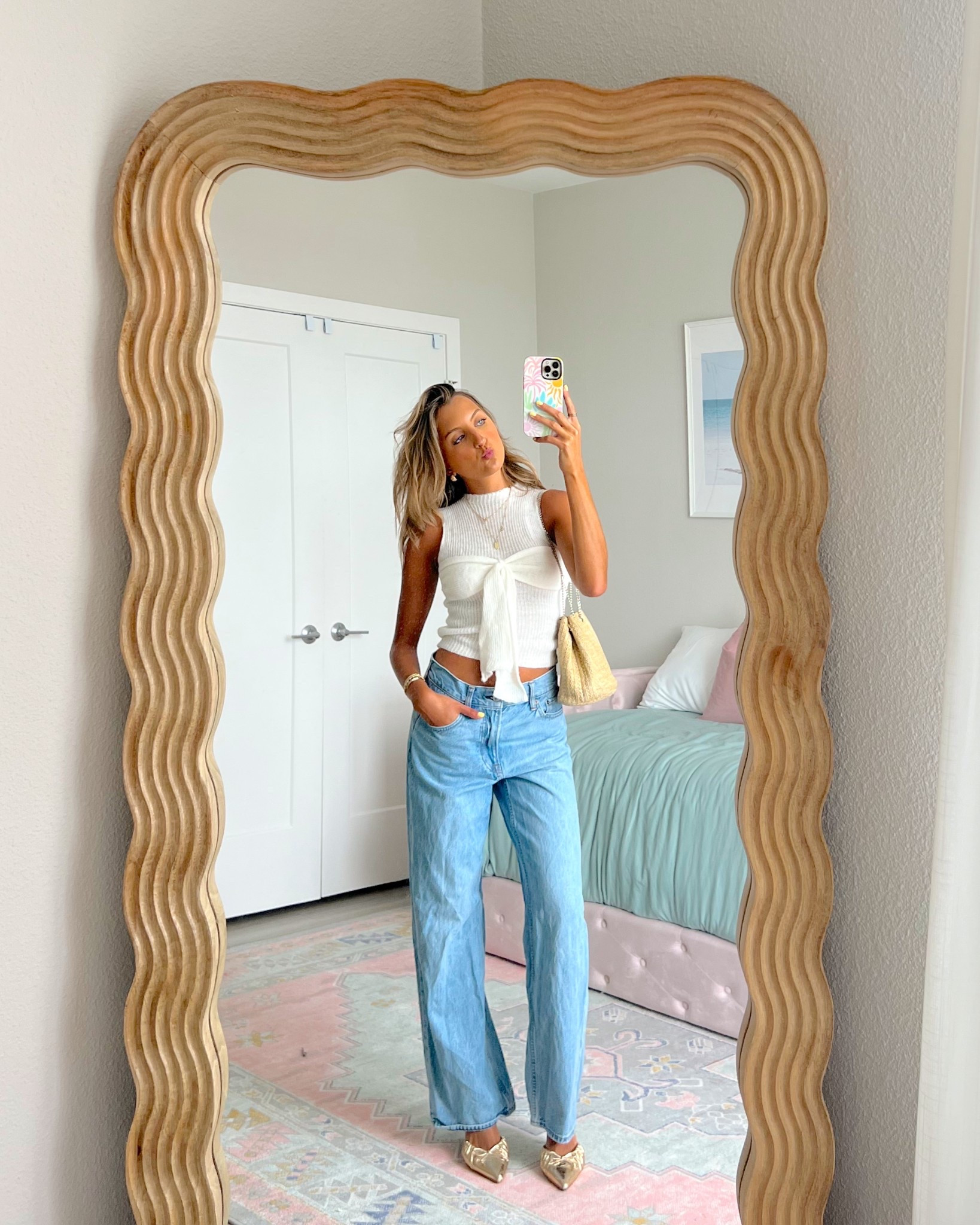 spring outfit ideas featuring $10 SheIn tops. wearing an XS 💗🌷