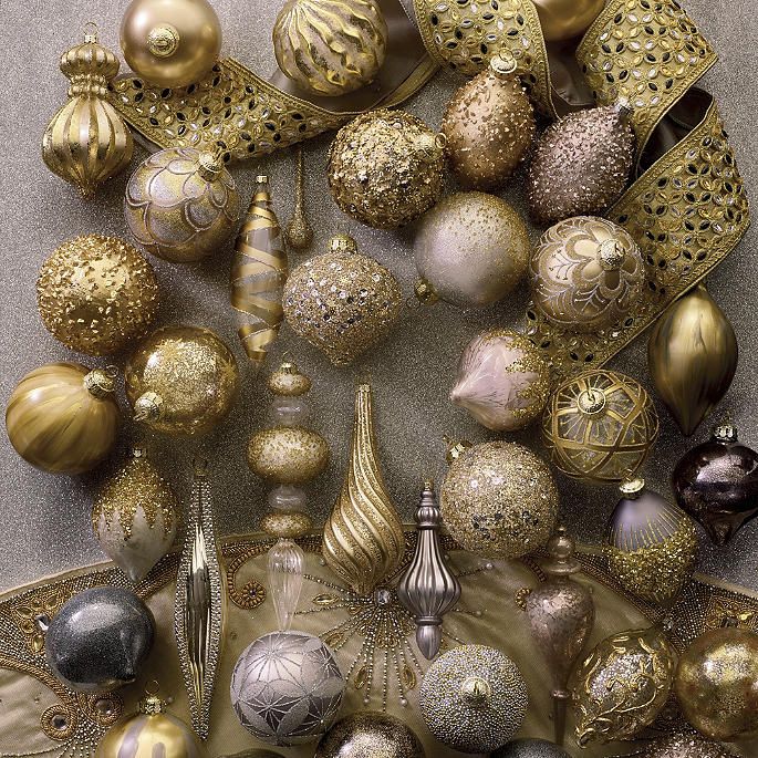 Gilded Radiance 60-piece Ornament Collection | Frontgate | Frontgate