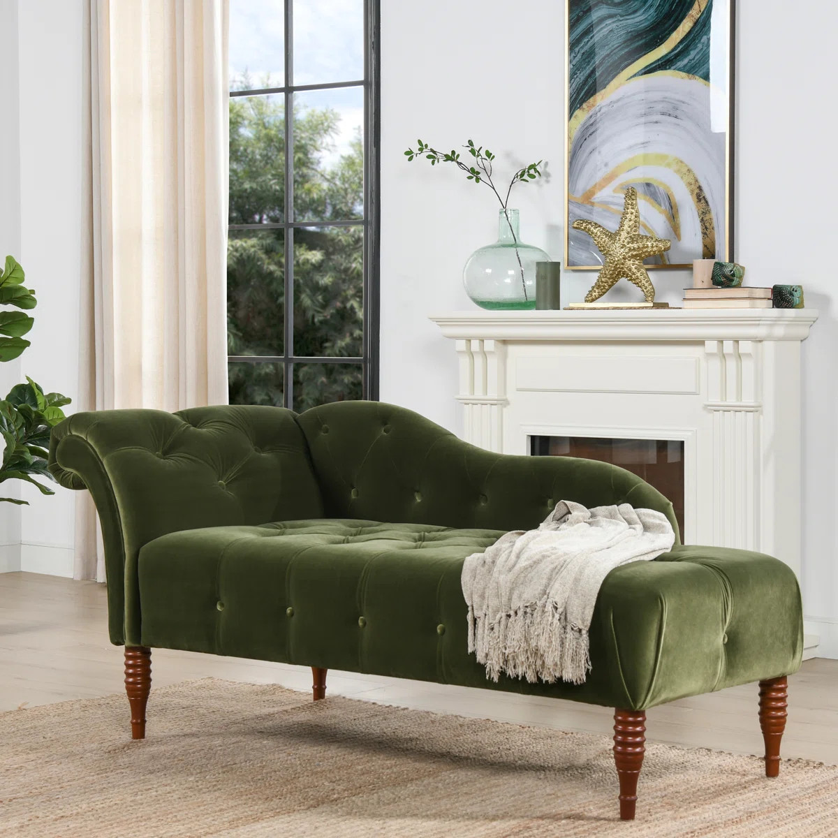 Kannon Upholstered Chaise Lounge | Wayfair North America