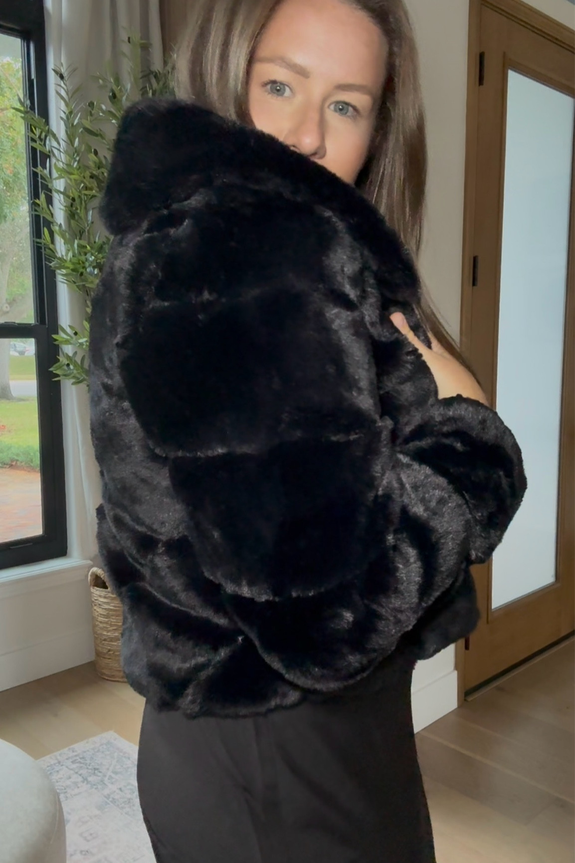 Walmart black fur jacket
Walmart black lace dress
Walmart brown knee high boot 

#LTKSeasonal #LTKTravel #LTKHoliday