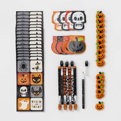48pc Notebooks/Pencils/Erasers/Stickers Halloween Party Favors - Hyde & EEK! Boutique™ | Target