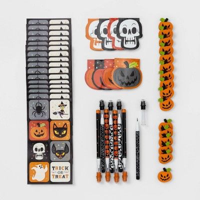 48pc Notebooks/Pencils/Erasers/Stickers Halloween Party Favors - Hyde &#38; EEK! Boutique&#8482; | Target