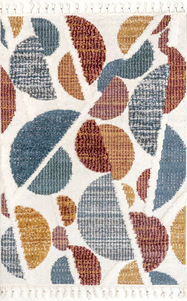 Ivory Moxy Broken Shapes Area Rug | Rugs USA