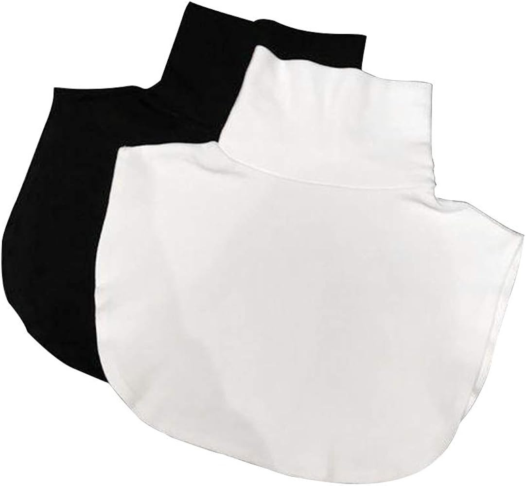 Joyci 2 Pack Solid Stripe Turtleneck Dickey Collar Wear Outer or in Sweater Hoodie High Neck Mock... | Amazon (US)