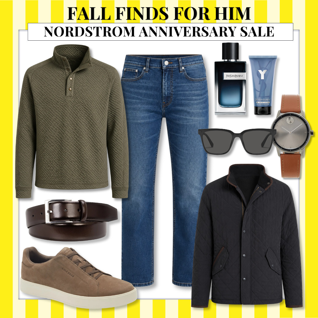 FALL FINDS FOR HIM

If you're shopping for the guys in your life, these are the pieces I'd recommend. Great denim, lightweight layers, everyday sneakers, and timeless accessories he'll wear all season.

Nordstrom Anniversary Sale, men's jacket, men's quarter zip, men's jeans, men's sneakers, Cole Haan sneakers, Yves Saint Laurent cologne, men's belt, men's watch, men's gifts, men's fall style, men's wardrobe essentials, Nordstrom men's, Audrie Dollins

#LTKgrwm #LTKootd #LTKSaleAlert