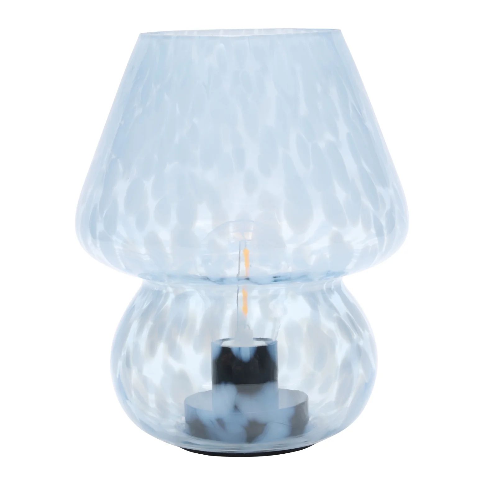 Urban Shop 8" Blue Tortoise Glass Battery-Powered Mushroom Table Lamp - Walmart.com | Walmart (US)