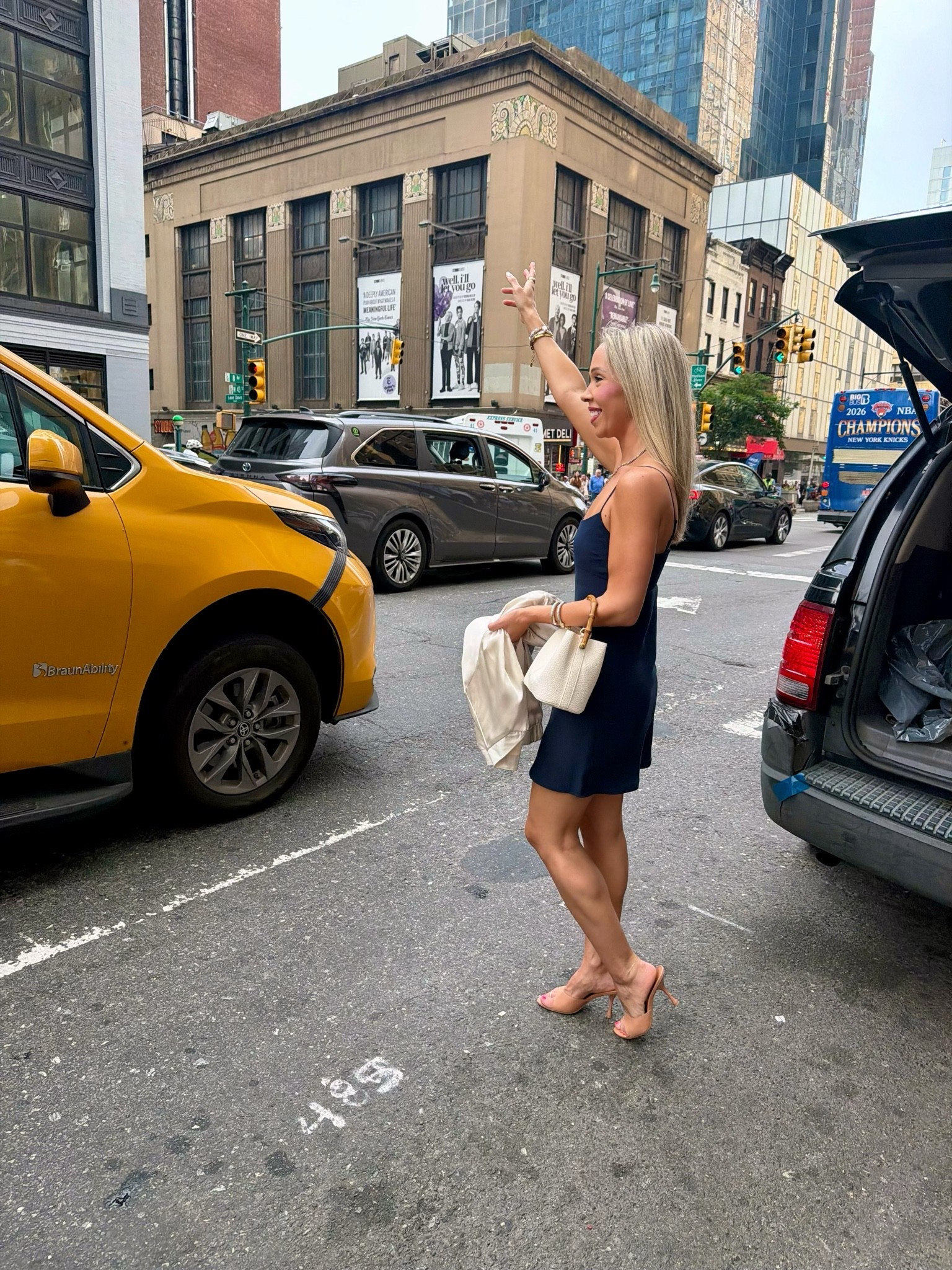 Even in the City That Never Sleeps, this dress still managed to steal the spotlight. 💙✨ The perfect little navy mini with an effortless fit, paired with heels comfortable enough to take on New York City (yes, really). Finished with my favorite handbag from Avabelle Boutique. And the best part? The dress is on sale right now. 🤍

#LTKootd #LTKSaleAlert #LTKTravel