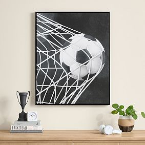 Black & White Sports Art - Soccer | Pottery Barn Teen