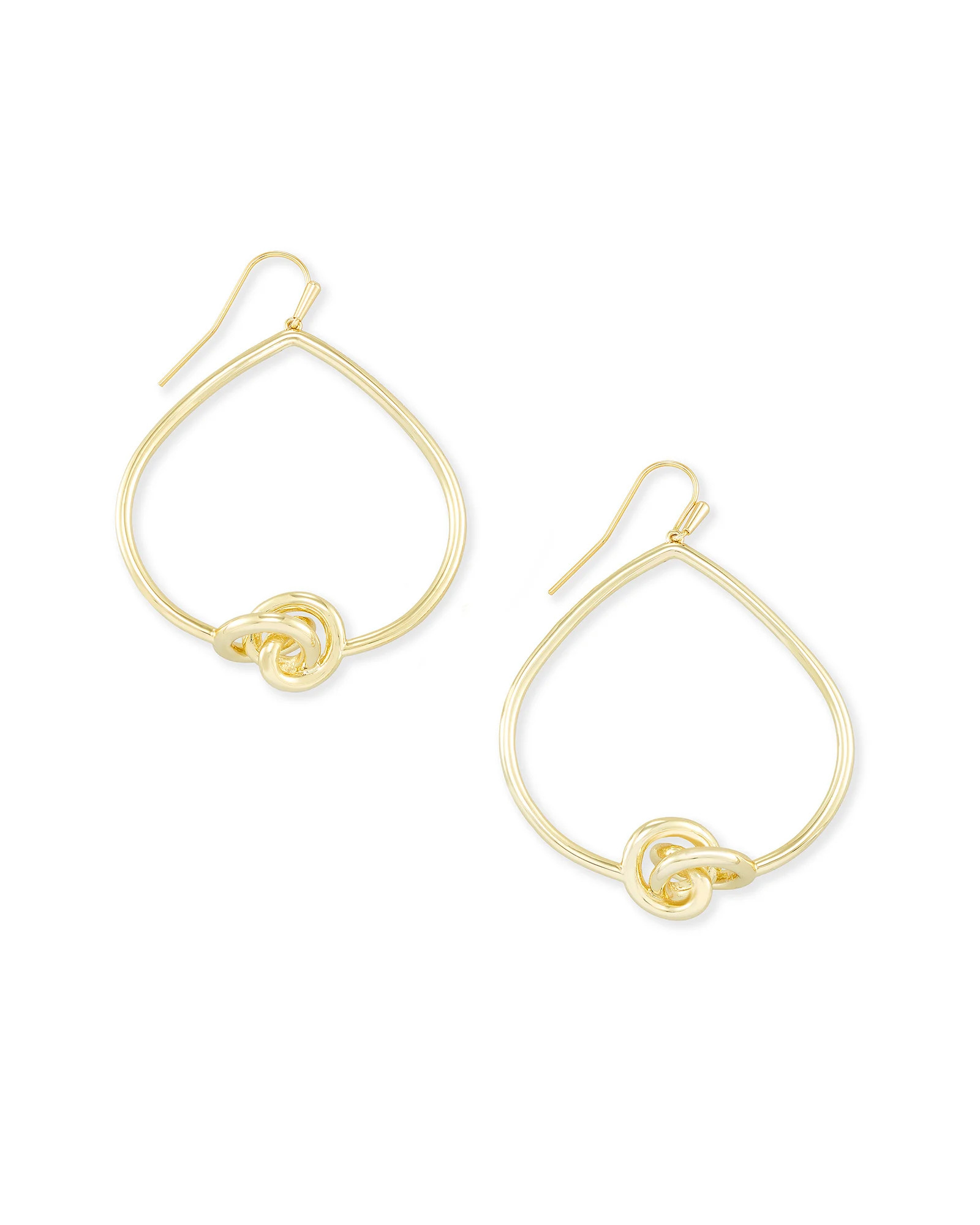 Presleigh Love Knot Open Frame Earrings in Gold | Kendra Scott