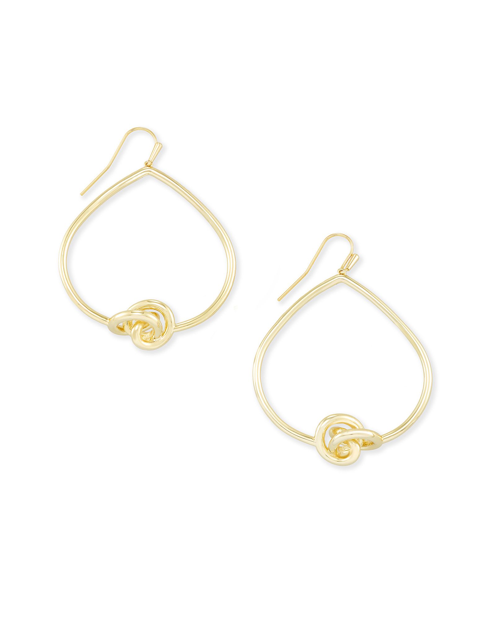 Presleigh Love Knot Open Frame Earrings in Gold | Kendra Scott