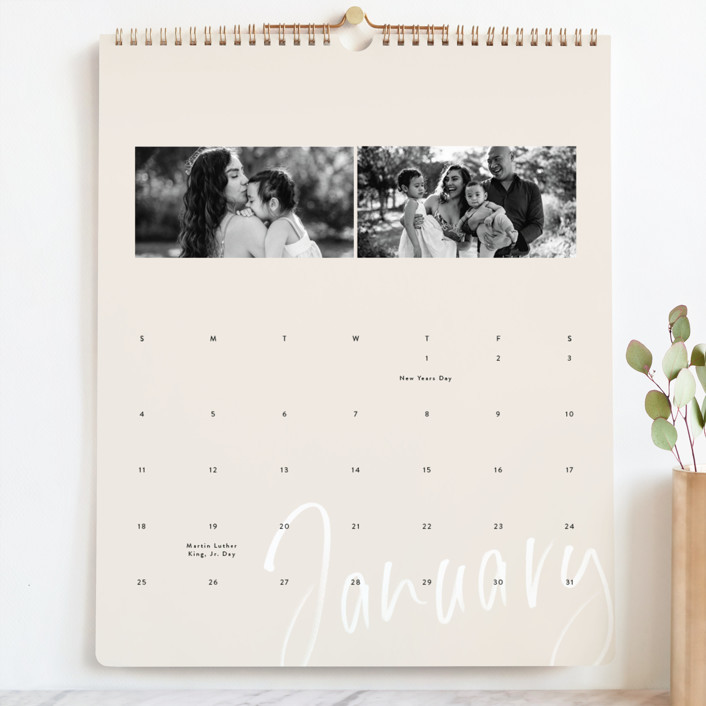 "brushed trio" - Customizable Photo Calendars in Beige by Summer Winkelman. | Minted