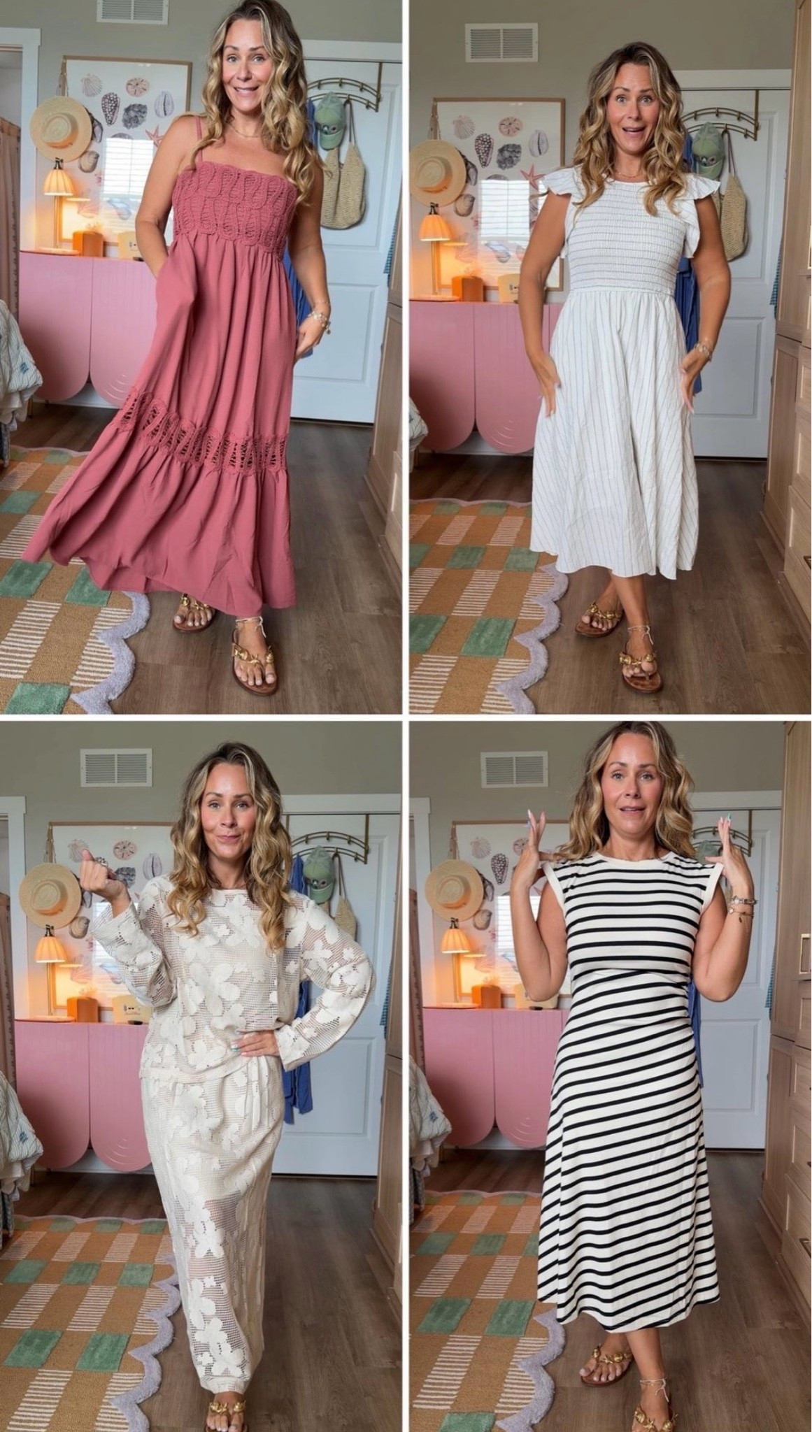 These are the pieces I keep reaching for because they make getting dressed so much easier. 🤍 From everyday dresses to a matching set that looks way more expensive than it is, every single one is flattering, comfortable, and easy to style.

✨ Perfect for the rest of summer now, and several will transition right into early fall with a denim jacket or cardigan.

Which one is your favorite? I’m torn between the striped dress and that mauve maxi. 💕 Everything is linked for you in my LTK!