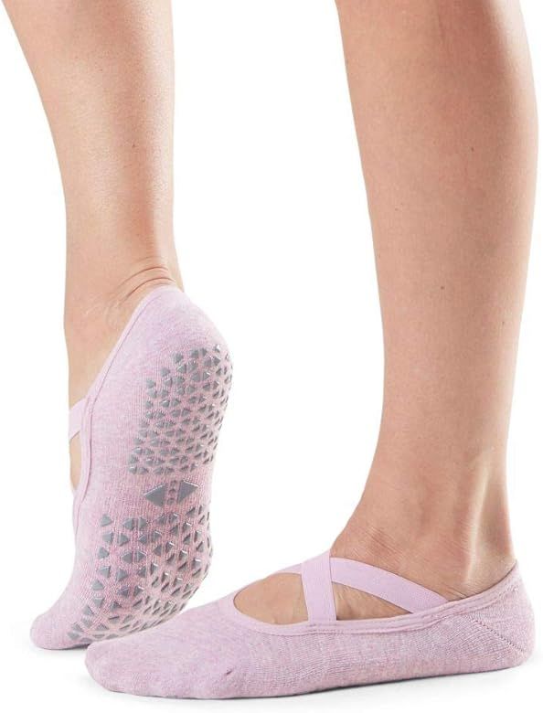 TAVI NOIR Chloe Fashion Criss-Cross Grip Socks for Barre, Pilates and Yoga | Amazon (US)