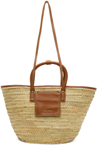 JACQUEMUS - Beige & Brown Les Classiques 'Le Panier Soli' Tote | SSENSE