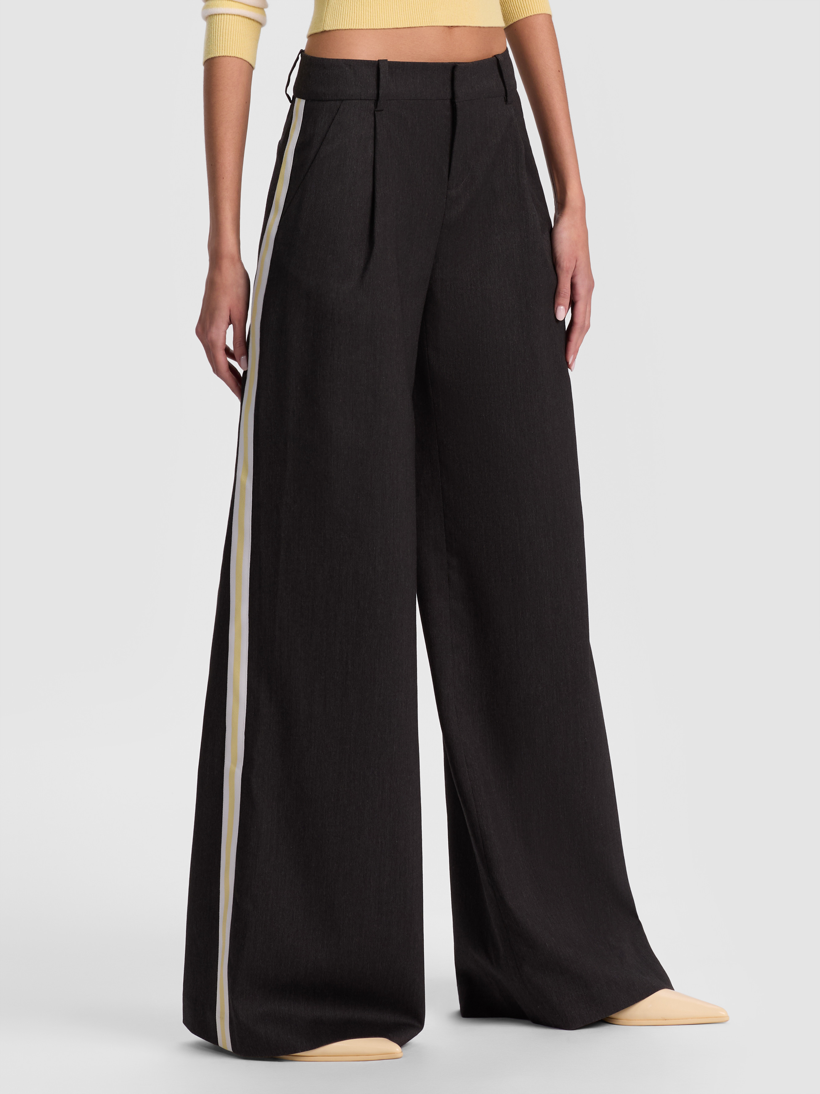alice + olivia ERIC PANT WITH SIDE STRIPE | Alice + Olivia
