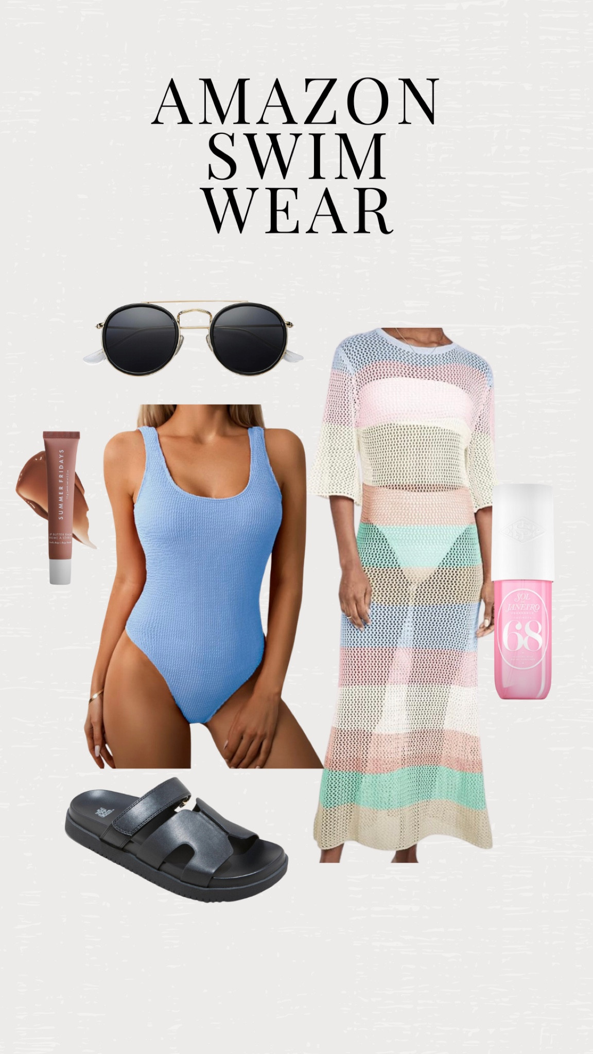 Amazon swimwear 2024, amazon bathing suit, amazon summer style, amazon coverups, beach coverup, rainbow crochet coverup, blue bathing suit, blue one piece swim,
Amazon sunglasses, target sandals, sephora sale

#LTKstyletip #LTKxSephora #LTKtravel