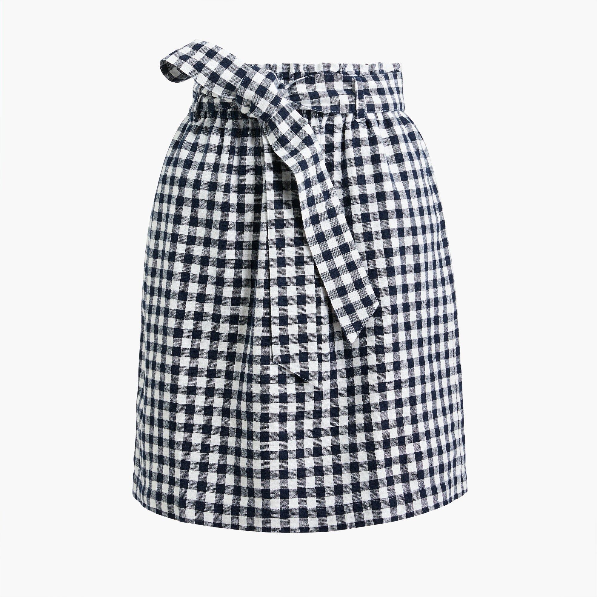 Linen-cotton paper-bag mini skirt | J.Crew Factory