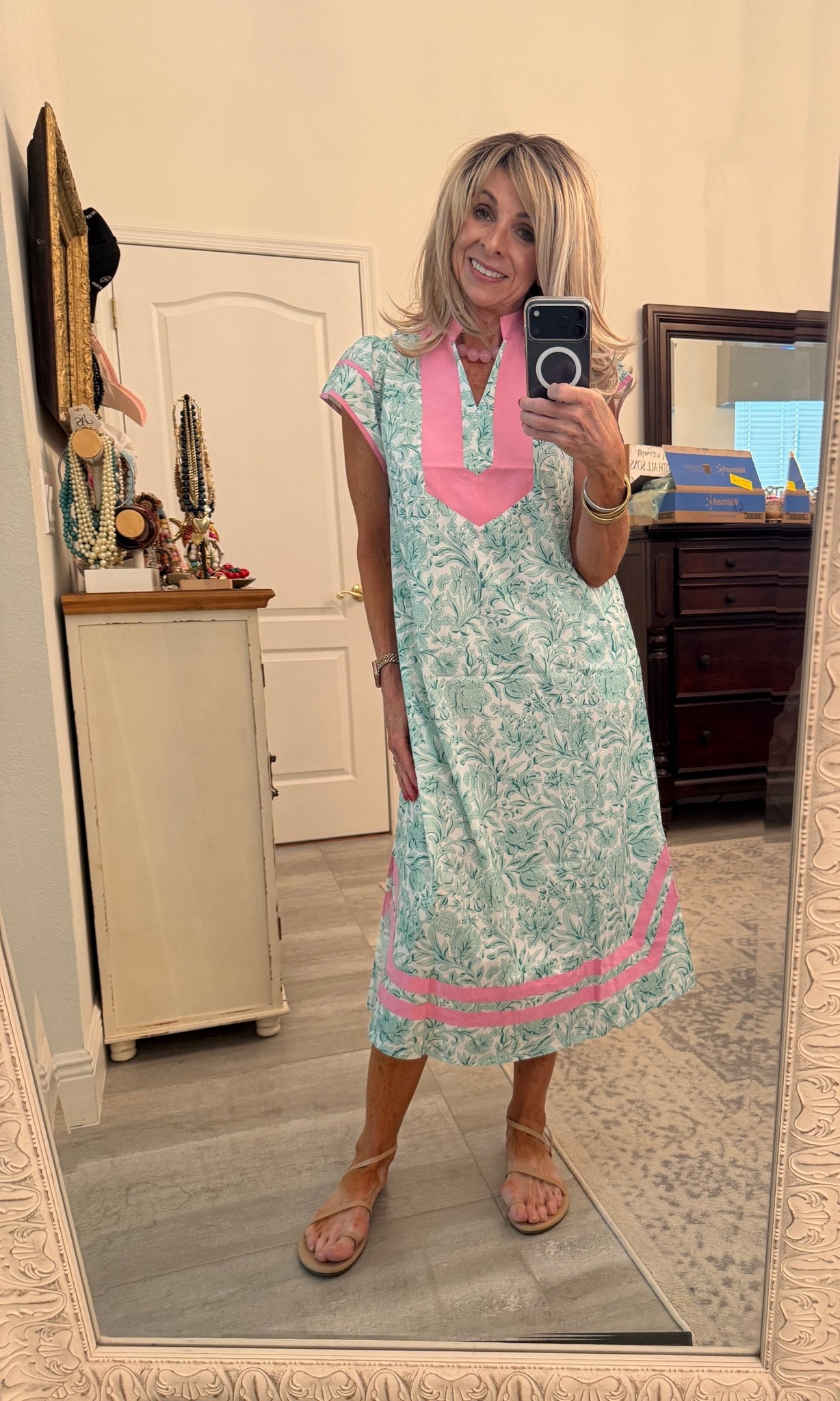 Honestly the sweetest little dress. I’m wearing it to work from home today and then to host Mah Jong tonight! 
Part of the Prime Day deals!

#LTKSaleAlert #LTKOver40 #LTKootd