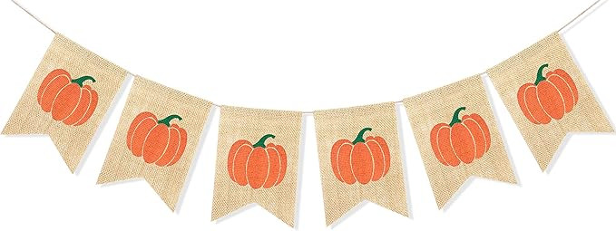 Pumpkin Banner Happy Fall Y’all Garland Thanksgiving Day Decorations Birthday Baby Shower Home ... | Amazon (US)